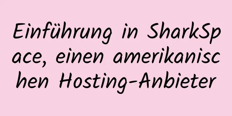 Einführung in SharkSpace, einen amerikanischen Hosting-Anbieter