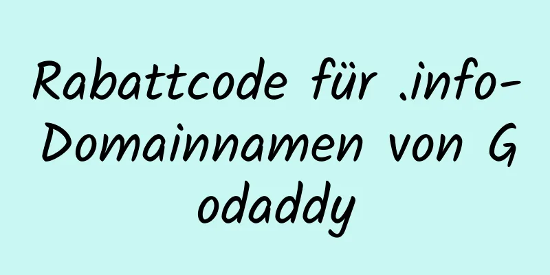 Rabattcode für .info-Domainnamen von Godaddy