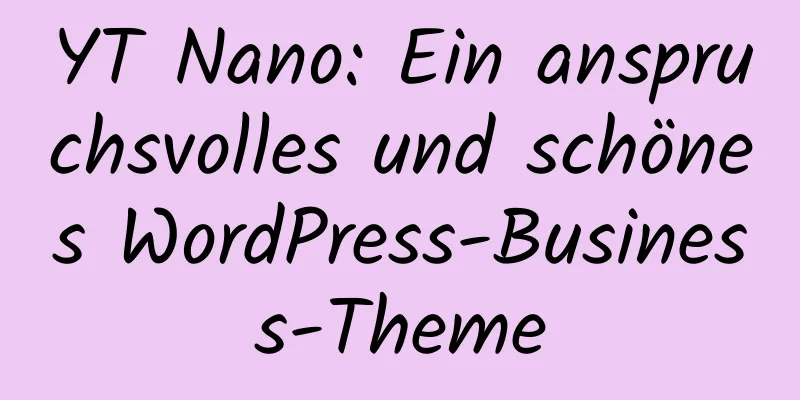 YT Nano: Ein anspruchsvolles und schönes WordPress-Business-Theme