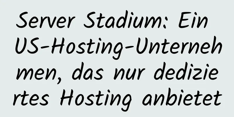 Server Stadium: Ein US-Hosting-Unternehmen, das nur dediziertes Hosting anbietet