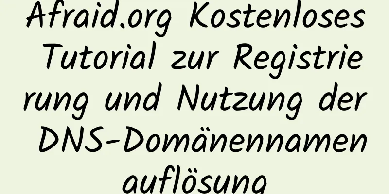 Afraid.org Kostenloses Tutorial zur Registrierung und Nutzung der DNS-Domänennamenauflösung