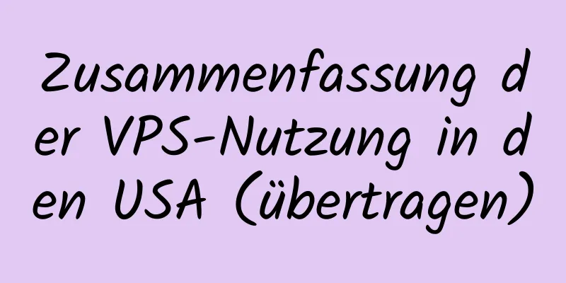 Zusammenfassung der VPS-Nutzung in den USA (übertragen)