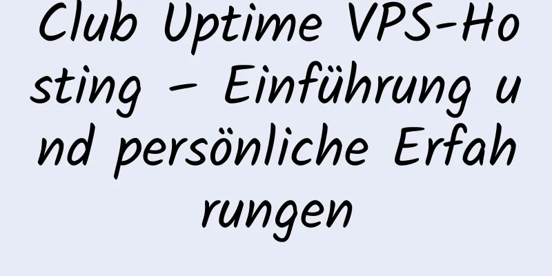 Club Uptime VPS-Hosting – Einführung und persönliche Erfahrungen