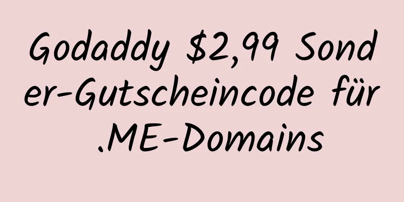 Godaddy $2,99 ​​Sonder-Gutscheincode für .ME-Domains