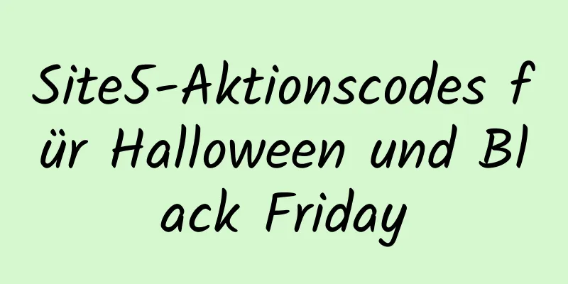 Site5-Aktionscodes für Halloween und Black Friday