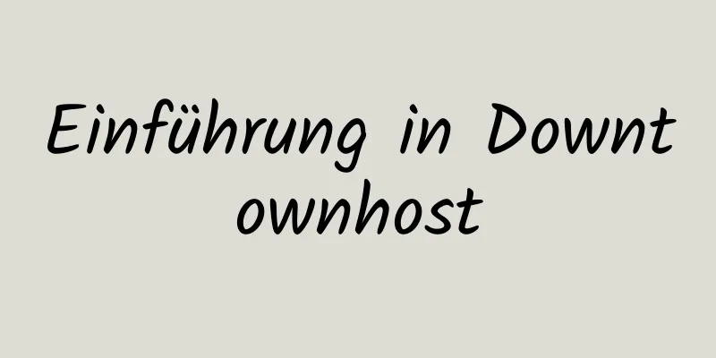 Einführung in Downtownhost