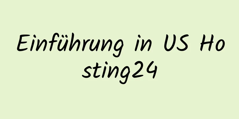 Einführung in US Hosting24