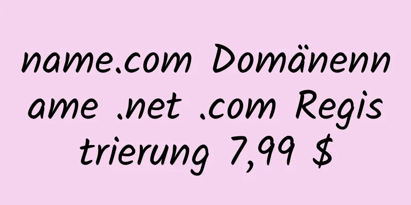 name.com Domänenname .net .com Registrierung 7,99 $