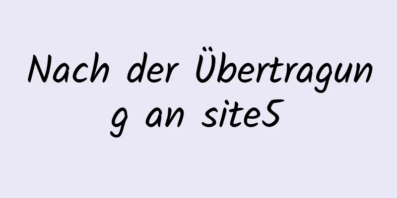 Nach der Übertragung an site5