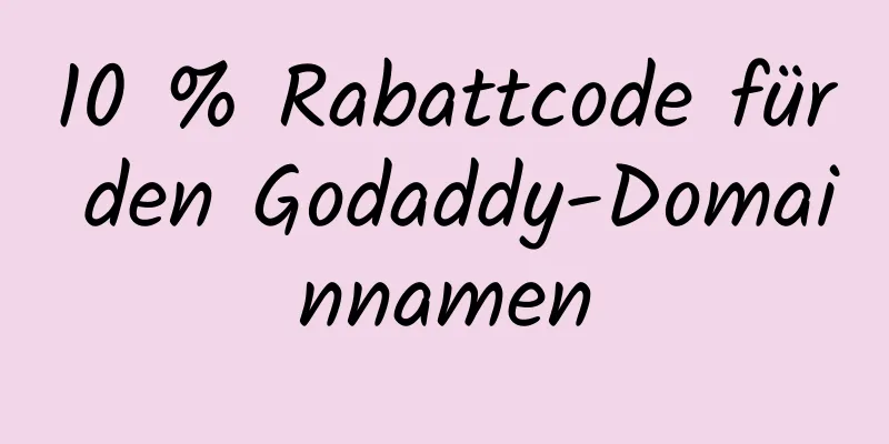 10 % Rabattcode für den Godaddy-Domainnamen