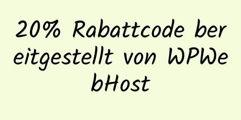 20% Rabattcode bereitgestellt von WPWebHost