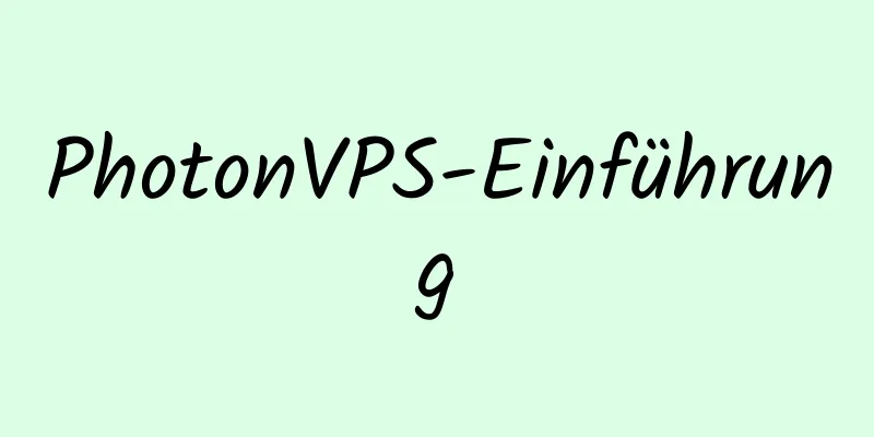 PhotonVPS-Einführung