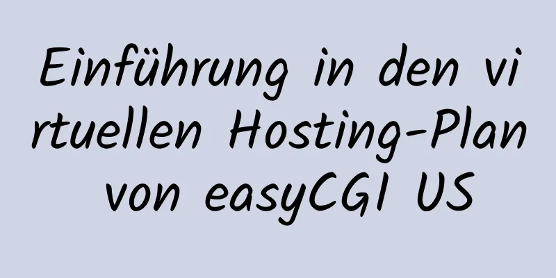 Einführung in den virtuellen Hosting-Plan von easyCGI US