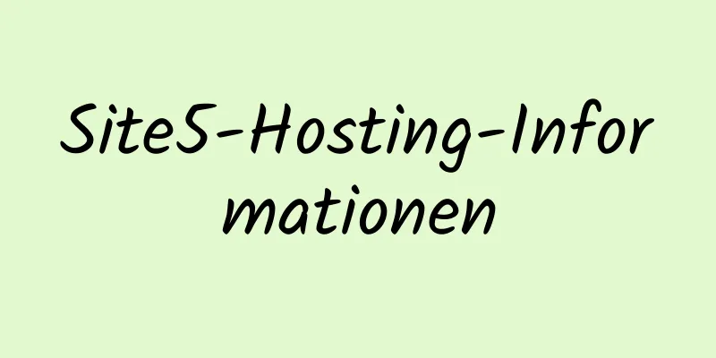 Site5-Hosting-Informationen